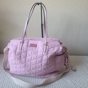 Kate Spade New York Pink Quilted Diaper Bag